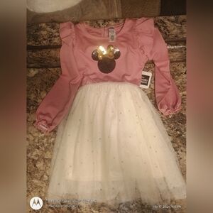 Disney Minnie mouse dress. Super cute top half is sequence Minnie mouse 6 Nwt